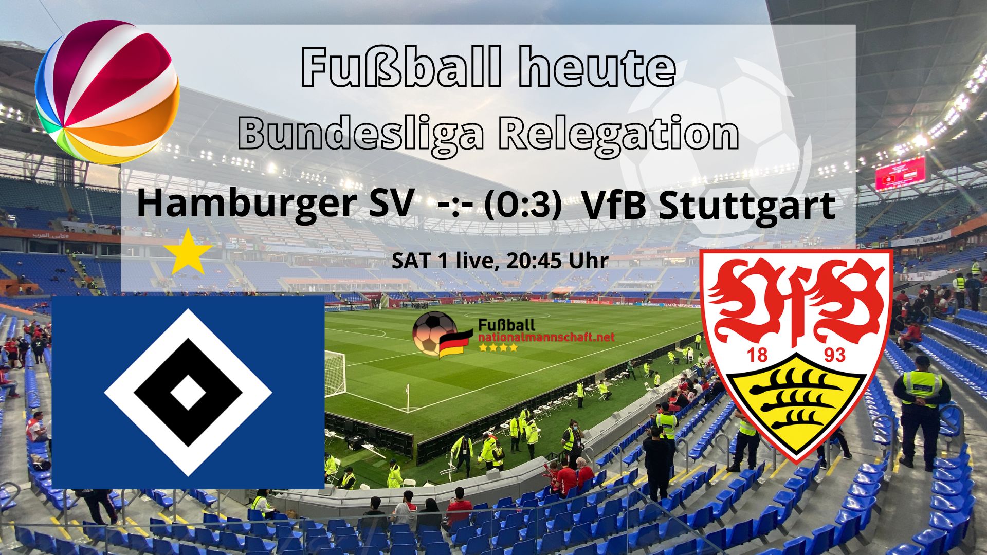 Fußball heute Sat 1 LIVE Stream * Bundesliga-Relegation Rückspiel * VfB Stuttgart bleibt Erstligist
