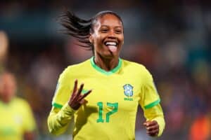 Nationalspielerin Ary Borges aus Brasilien schießt drei Tore gegen Panama im 1.WM-Gruppenspiel. Copyright: MATT TURNER 20230724001823820172 (Imago)