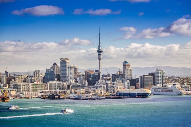 Auckland in Neuseeland, einer der Austragungsstätte der WM 2023 der Frauen