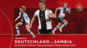 Länderspiel der Frauen Deutschland gegen Sambia am 7.7.2023 in Fürth