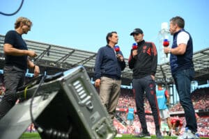 Thomas Tuchel und Lothar Matthäus im Gespräch. RTL Fußball live zeigt FC Bayern München dreimal live im Juli & August im Free-TV (Copyright depositphotos.com / vitaliivitleo)
