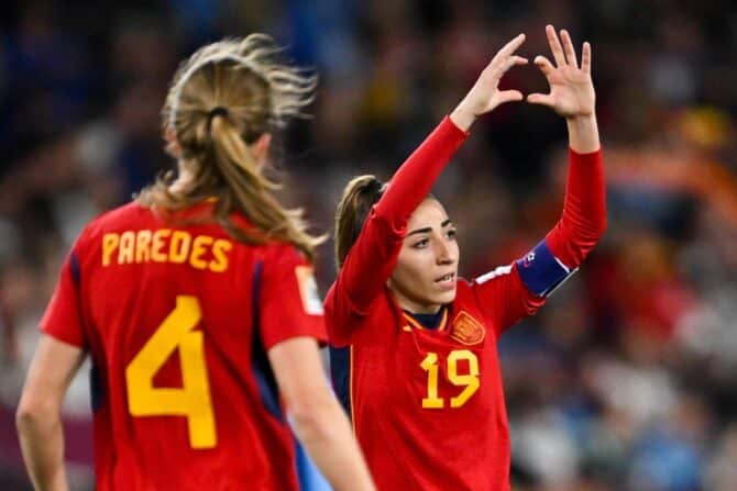  Olga Carmona aus Spanien jubelt nach einem Tor während des Endspiels der FIFA Frauen-Weltmeisterschaft 2023 zwischen Spanien und England im Stadium Australia in Sydney, Sonntag, 20. August 2023. Copyright: xDEANxLEWINSx 20230820001832977247