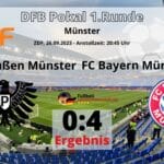 Fußball heute ZDF live DFB Pokal: 0:4 Preußen Münster gegen FC Bayern München