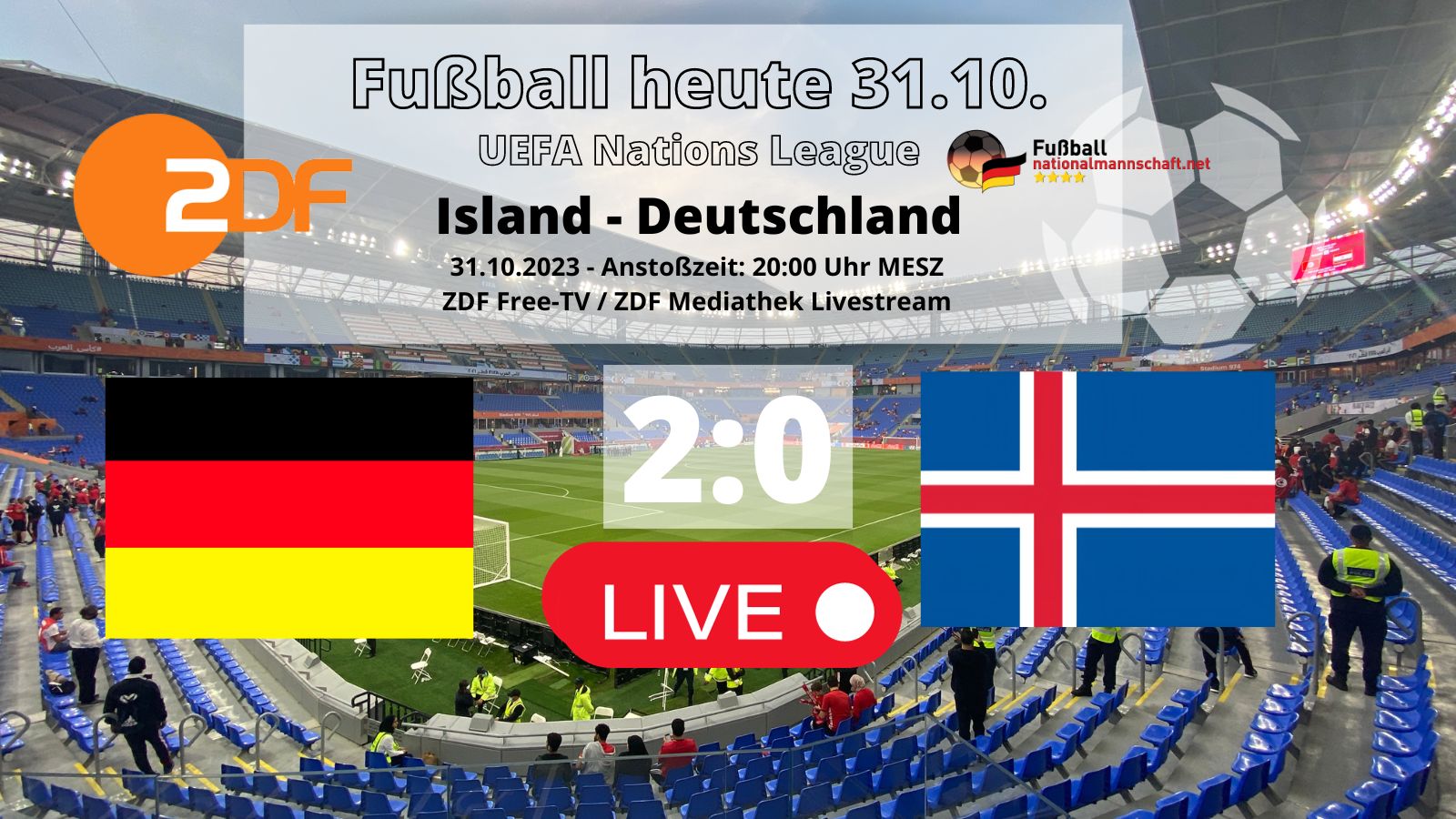 Frauenfußball heute ZDF Livestream * 20 * Länderspiel Deutschland