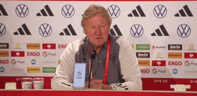 Horst Hrubesch in der DFB Pressekonferenz