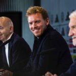Pressekonferenz mit Bundestrainer Julian Nagelsmann, Bernd Neuendorf (DFB-Praesident), Rudi Voeller (DFB-Direktor Maenner-Nationalmannschaft), Foto: Thomas Boecker/DFB