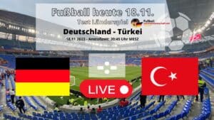 Fußball Länderspiel Deutschland gegen die Türkei am 18.11.2023