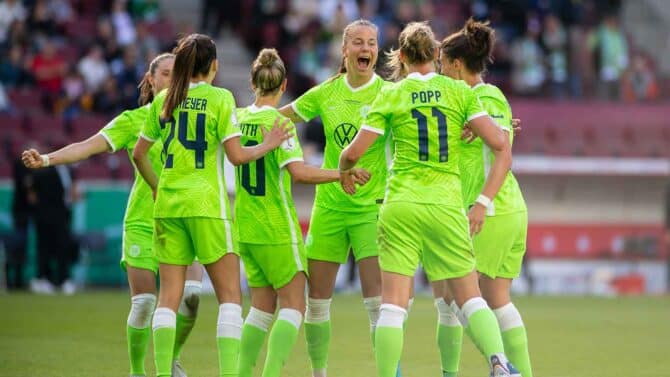 Frauenfußball heute im ZDF: FC Bayern gegen VfL Wolfsburg (Copyright AFP)