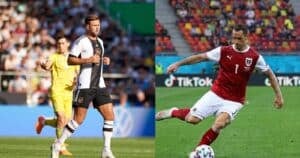 Duell der Torjäger heute Abend in Wien: Niclas Füllkrug und Marco Arnautovic (Foto AFP/Depositphotos)