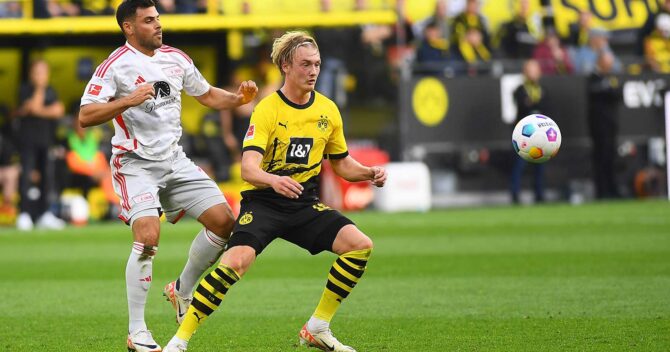 Julian Brandt von Borussia Dortmund am 3.10.2023 in der Bundesliga (Foto Depositphotos)