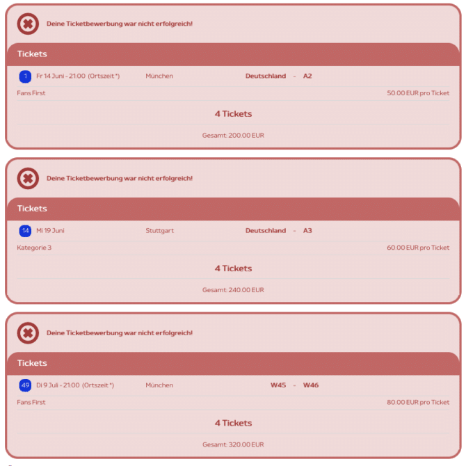 Keine EM Tickets bekommen!