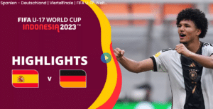 WM-Ergebnis: U17 Nationalmannschaft im WM-Halbfinale - 1:0 gegen Spanien