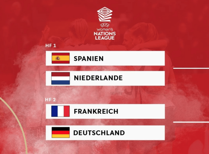 Die deutschen Frauen spielen im UEFA Nations League Final Four gegen Frankreich!