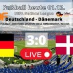 3:0 Deutschland gegen Dänemark heute