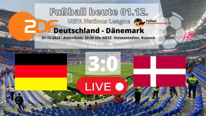 3:0 Deutschland gegen Dänemark heute
