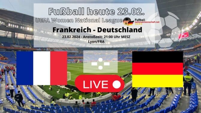 Nächstes Länderspiel 2024 der Frauen Fußballnationalmannschaft gegen Frankreich