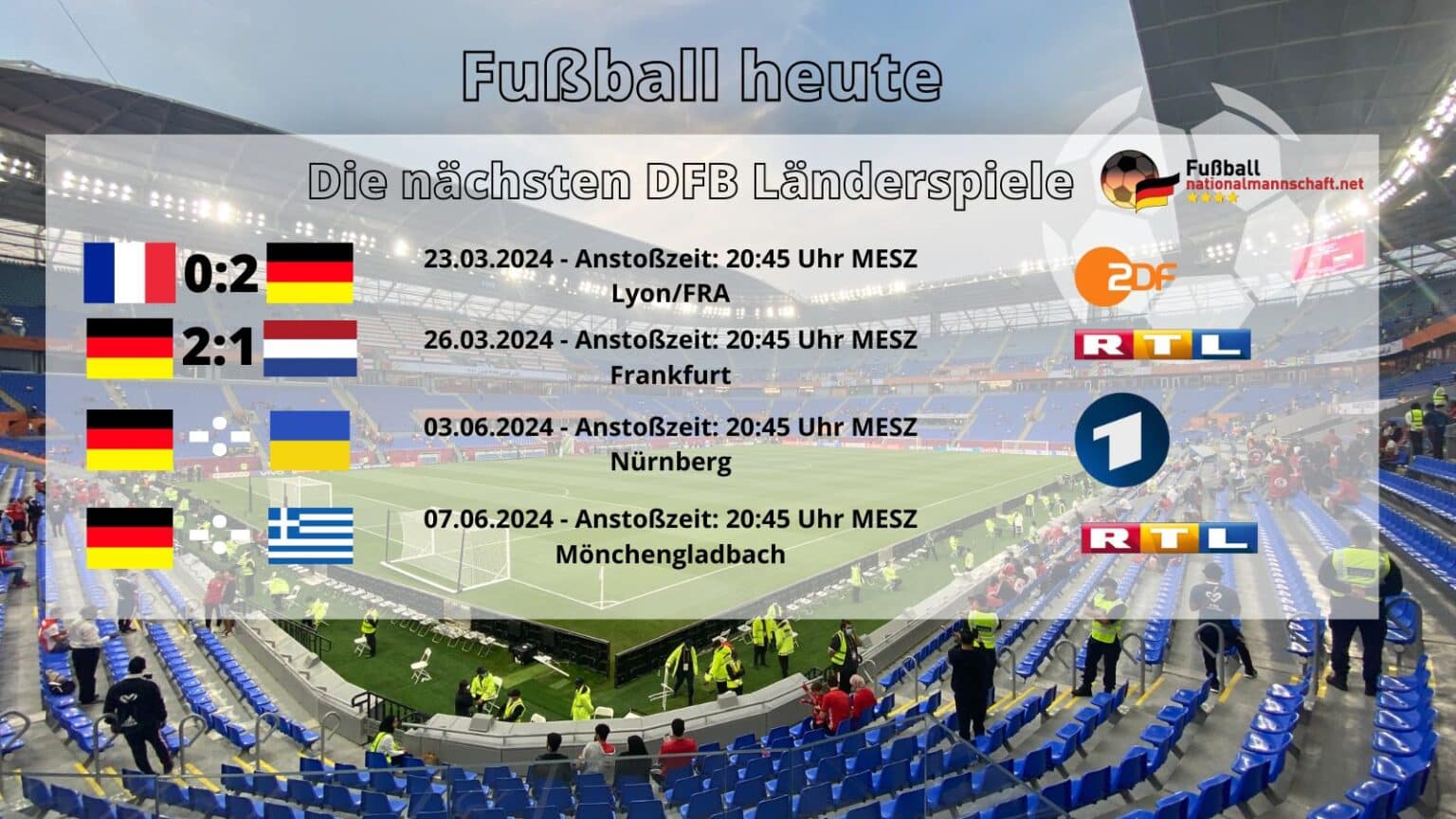 Länderspiele Deutschland 2024 DFB Spielplan 2024