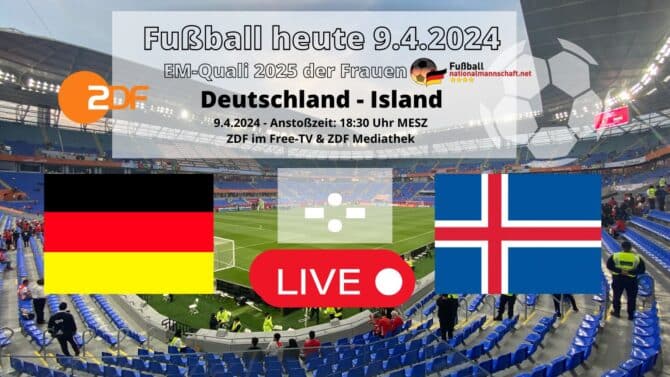 Termine der EM-Qualifikation: Spieltag 2 | 9. April Deutschland - Island (ab 18.10 Uhr, live im ZDF)