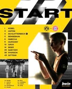 Dortmund Aufstellung heute gegen Bayern
