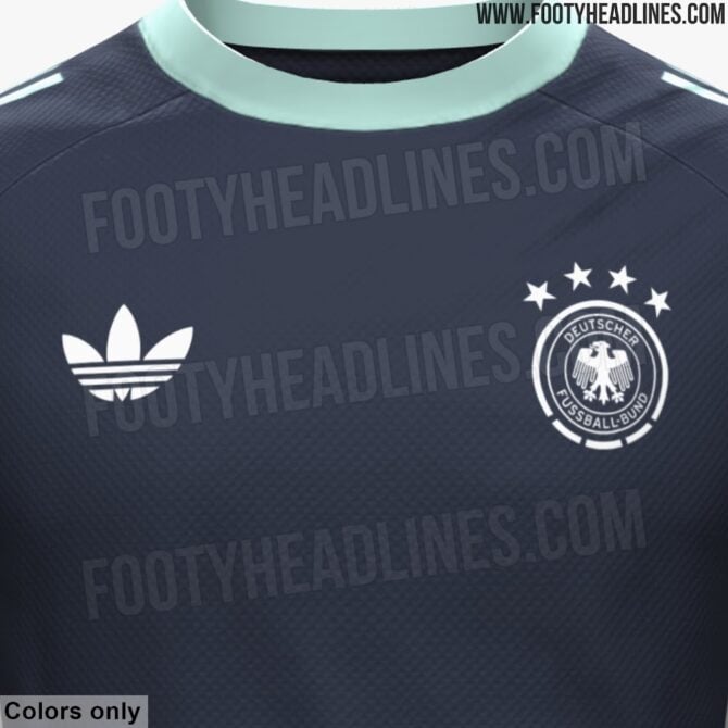 Leak: Neue DFB Auswärts Trikots 2026 der deutschen Nationalmannschaft für die WM 2026? (Entwurf Footyheadlines)