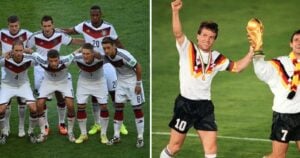 Wie sieht das neue DFB Heimtrikot 2026 aus? Es wird an die WM-Siege von 1990 und 2014 erinnern (Fotos AFP)