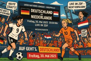 Fußball heute ZDF live: Frauen Länderspiel Deutschland gegen Niederlande