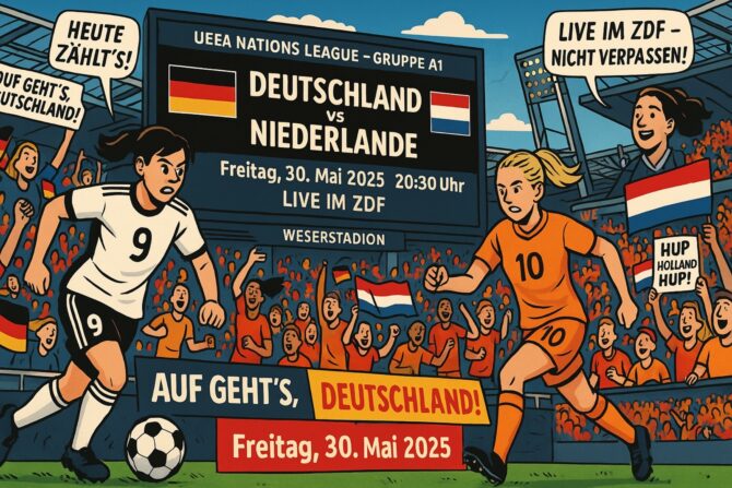 Fußball heute ZDF live: Frauen Länderspiel Deutschland gegen Niederlande