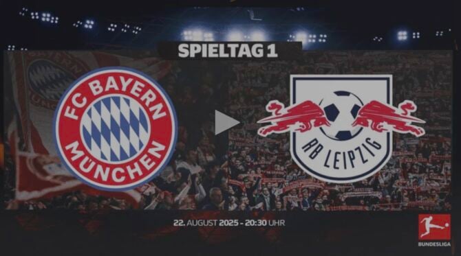 FC Bayern eröffnet die Bundesliga-Saison 2025/26 mit einem Heimspiel gegen RB Leipzig – Anstoß am 22. August, live bei Sky und Sat.1!