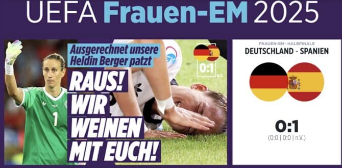Pressestimmen Deutschland Spanien (Bild "Wir weinen mit euch")