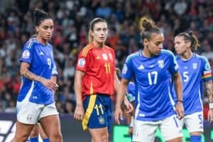 Alexia Putellas aus Spanien nimmt am Spiel der Gruppe B der UEFA Women's EURO Switzerland 2025 zwischen Italien und Spanien am 11. Juli 2025 im Stadion Wankdorf in Bern, Schweiz, teil. (Foto von Andrea Amato/NurPhoto) (Foto von Andrea Amato/NurPhoto via AFP)