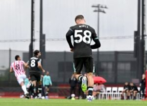 Geheimer Test: Florian Wirtz das 1.Mail im FC Liverpool Trikot - Nummer 58 (Copyright Photos by Nick Taylor, liverpoolfc.com)