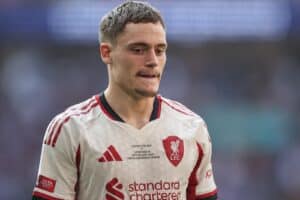 Florian Wirtz von Liverpool während des FA Community Shield-Spiels Crystal Palace gegen Liverpool im Wembley-Stadion, London, Vereinigtes Königreich, 10. August 2025 (Foto: Alfie Cosgrove/News Images)