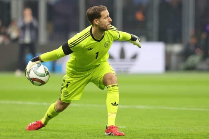 Oliver Baumann im März 2025 gegen Italien im DFB Torwarttrikot (Foto Depositphotos.com)