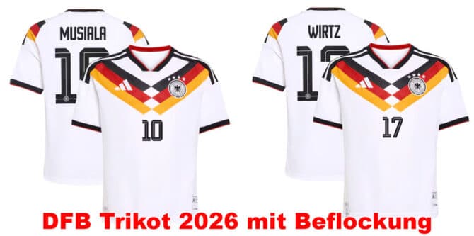 Das neue DFB Deutschland Trikot 2026 mit Beflockung & eigenem Namen
