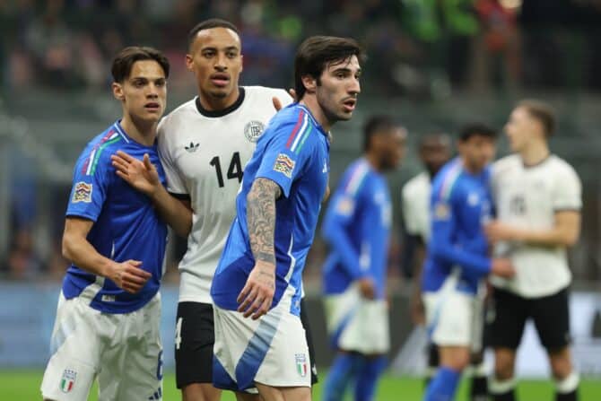 Jamie Leweling im März 2025 gegen Italien (Foto Depositphotos.com)