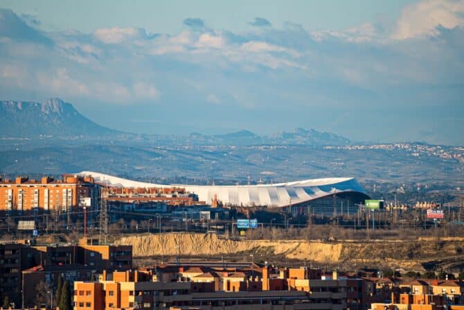 Skyline von Madrid mit dem Wanda Metropolitano stadium (Foto DEpositphotos.-com)