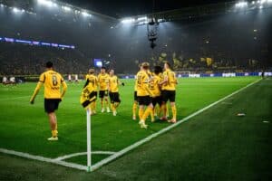 Borussia Dortmund feiert in der Champions League gegen Villarreal CF im Signal Iduna Park. (Foto Depositphotos.com)