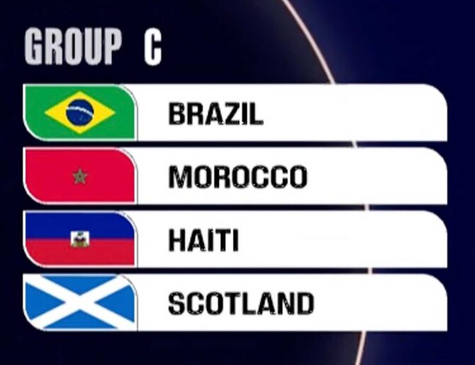 WM 2026 Gruppe mit Brasilien Marokko Haiti Schottland