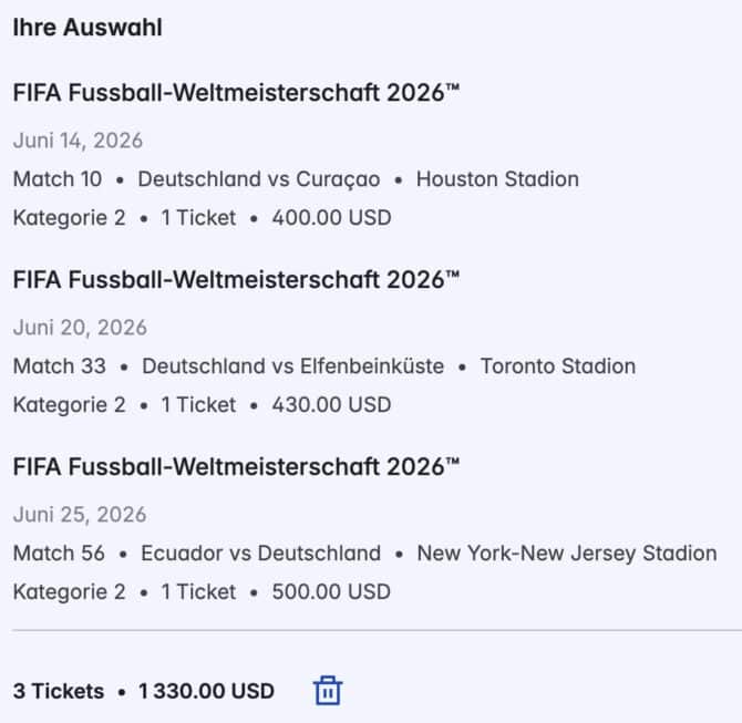 WM-Tickets Kat2 (~1.300 €)