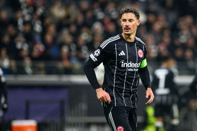 Robin Koch in der UEFA Champions League : Eintracht Frankfurt gegen Atalanta Bergamo im Deutsche Bank Park. (Foto Depositphotos.com)