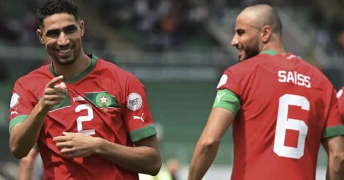 Marokko steht im Viertelfinale des Afrika Cups (Foto AFP)