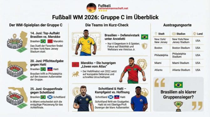 WM Infografik: Alles, was du über die WM 2026 Gruppe C wissen musst!