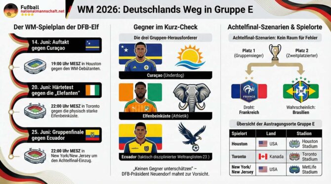 WM Infografik: Alles, was du über die deutsche WM 2026 Gruppe E wissen musst!