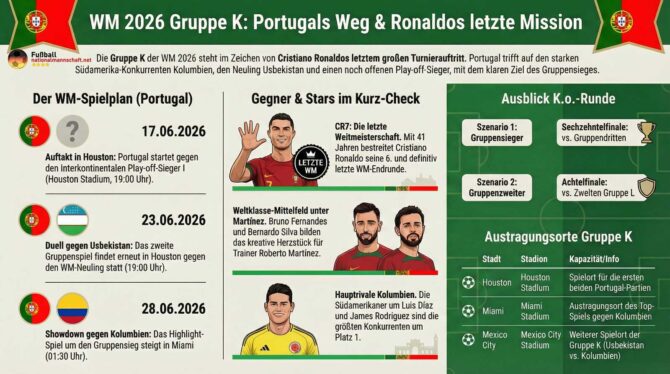 WM Infografik: Alles, was du über die WM 2026 Gruppe K wissen musst!