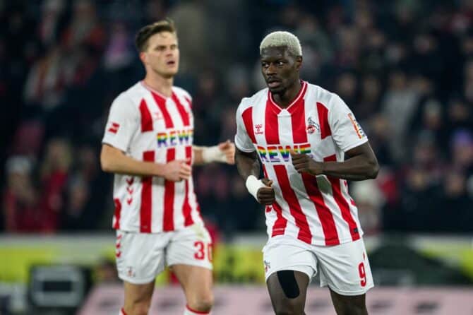 Ragnar Ache vom 1.FC Köln in der Bundesliga 2026 (Foto Depositphotos.com)