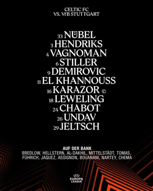 Fußball heute live Aufstellungen - VfB Stuttgart gegen Celtic FC - Wer spielt heute? (Update 20 Uhr)