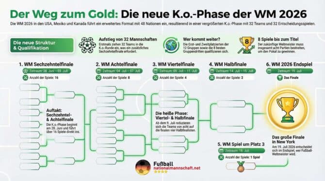 Überblick über die WM 2026 K.o.-Phase