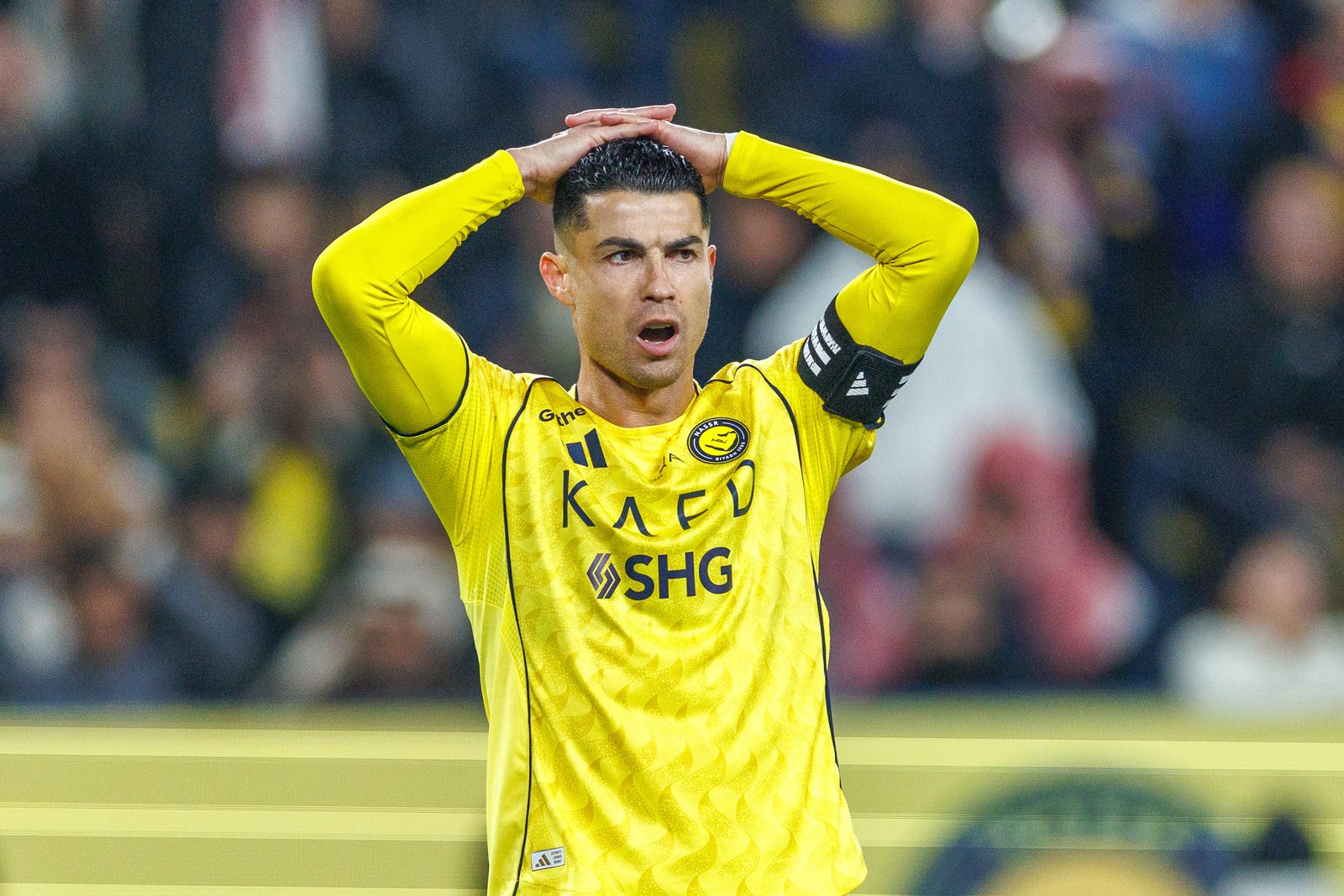 Cristiano Ronaldo vom FC Al-Nassr beim Spiel der Saudi Pro League gegen Al Taawoun im Al Awwal Park in Riad, Saudi-Arabien, am 26. Januar 2026. Foto: Abdullah Ahmed / Getty Images