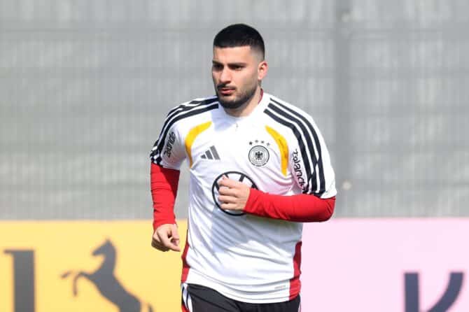 Deniz Undav beim Training der deutschen Nationalmannschaft am 24. März 2026 auf dem adidas Homeground in Herzogenaurach. Alexander Hassenstein / Getty Images