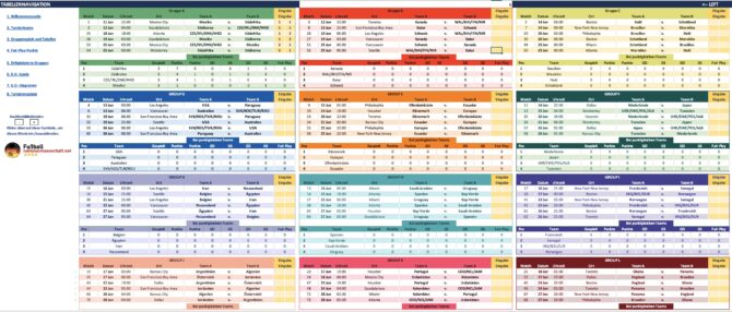 WM 2026 Turnierbaum Excel – automatischer K.O.-Spielplan bis zum Finale